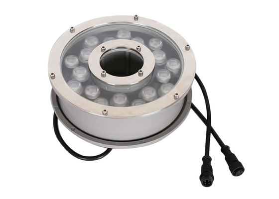 DMX512 Điều khiển đèn LED RGB Đèn phun nước 18W IP68 Đèn LED cho bể bơi