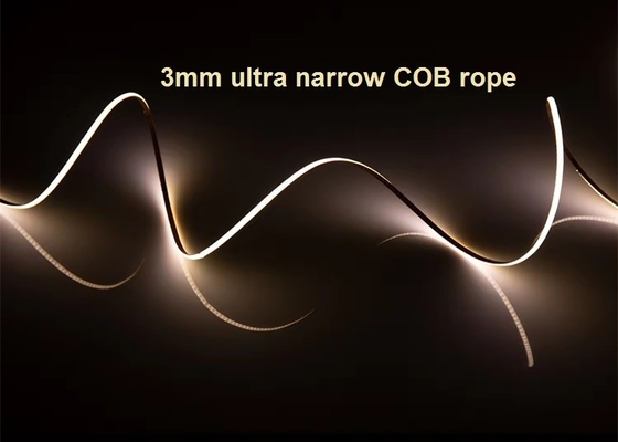 3mm Ultra Narrow COB LED Strip Rope Tủ quần áo TV Backlight 400LED/M