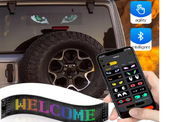Màn hình LED mềm Thương hiệu quảng cáo quảng cáo Hiển thị màu RGB APP thông minh có thể lập trình nội thất LED Sign