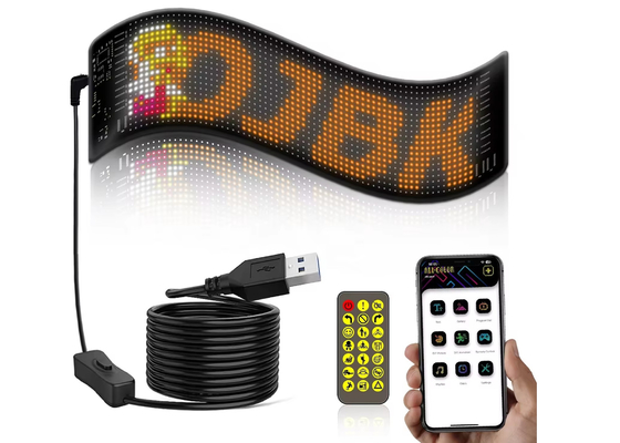 Pixel RGB LED Ứng dụng hiển thị linh hoạt Màn hình quảng cáo xe hơi Bluetooth Màn hình hiển thị kỹ thuật số mềm