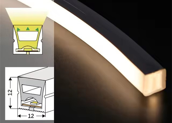 Đèn silicone dải LED Neon 1212 linh hoạt 12 * 12MM với trần nhúng Không có đèn chính