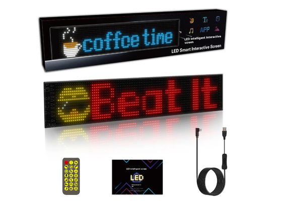 Smart Car Sticker 120x595mm RGB Động lực LED Truck Demon Eye Light Cho màn hình thông minh ngoài trời IP65