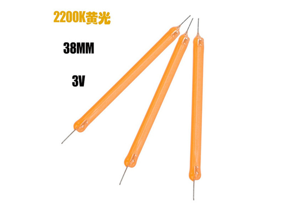 Dc3v 38MM COB LED Filament 2200k 2700K 6500K Các bộ phận bóng đèn sợi gốm