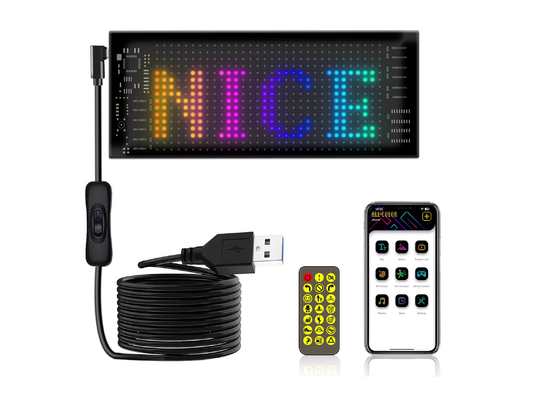 Bảng biển LED linh hoạt 16 * 32 App Control Bảng hiển thị thông điệp có thể lập trình Bảng hiển thị xe hơi linh hoạt