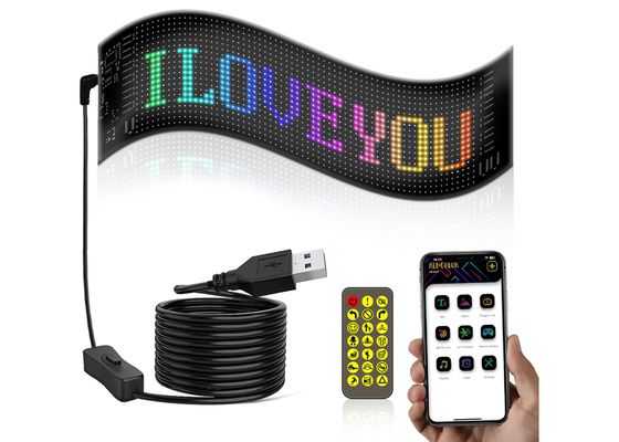 Ứng dụng điều khiển bảng hiệu LED 20 * 64 Dễ dàng USB có thể lập trình thông điệp cuộn tùy chỉnh Dấu hiệu ô tô màn hình kỹ thuật số