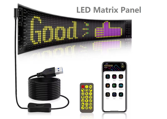 Màn hình LED mềm Thương hiệu quảng cáo quảng cáo Hiển thị màu RGB APP thông minh có thể lập trình nội thất LED Sign