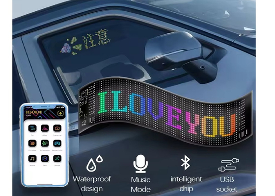 APP Control Flexible LED Screen Scrolling Custom Message Text Sign Board LED Display Digital Cho xe ô tô