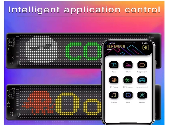 Pixel RGB LED Ứng dụng hiển thị linh hoạt Màn hình quảng cáo xe hơi Bluetooth Màn hình hiển thị kỹ thuật số mềm