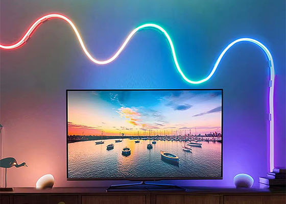 5M Full RGB Led Neon Silicon Dẻo Môi Trường Xung Quanh Dải Ánh Sáng Thông Minh DIY Kỹ Thuật Số Chạy Dây Bộ Đèn TUYA ứng Dụng