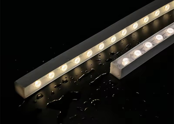 Đèn máy rửa tường chống nước 16 * 16 MM linh hoạt LED ống kính quang tuyến tính DC24V IP65