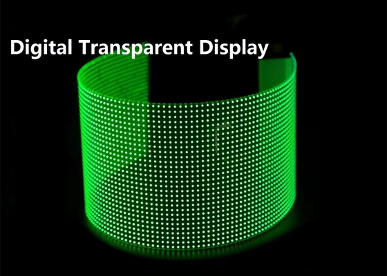 P8 Flexible Crystal Core Film Screen Indoor Glass Window Curtain Phim quảng cáo kỹ thuật số hiển thị minh bạch