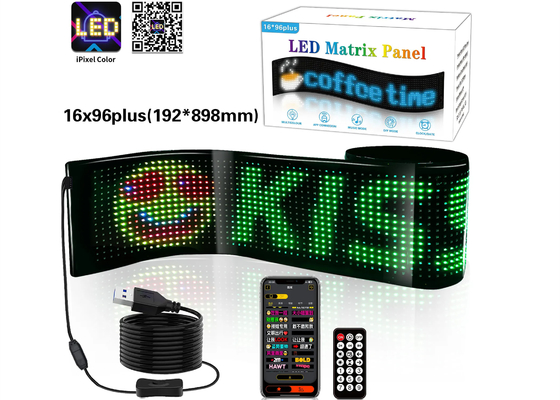 DIY LED Sign Matrix Panel Screen APP Control For Shop Billboard Bar Xe ô tô mới kích thước 1696 Plus