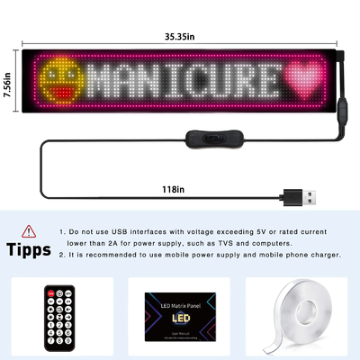 DIY LED Sign Matrix Panel Screen APP Control For Shop Billboard Bar Xe ô tô mới kích thước 1696 Plus