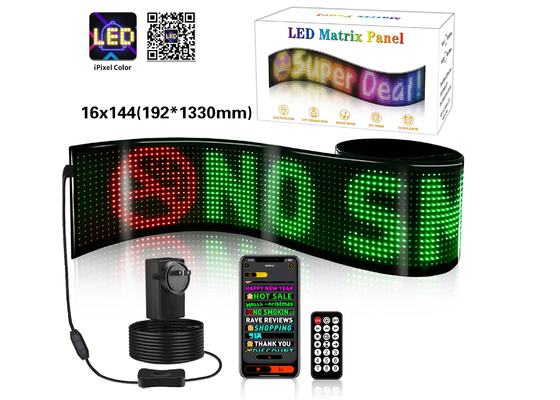Điều khiển từ xa RGB hiển thị có thể lập trình, cửa sổ cửa hàng quảng cáo màn hình mềm LED