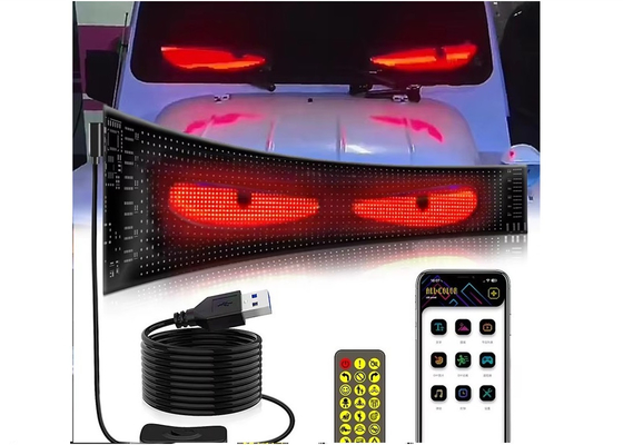 5VDC USB / 2A đèn pha Đỏ Devil Eye Truck kính chắn gió LED Sign Demon Eye Led đèn pha cho xe máy