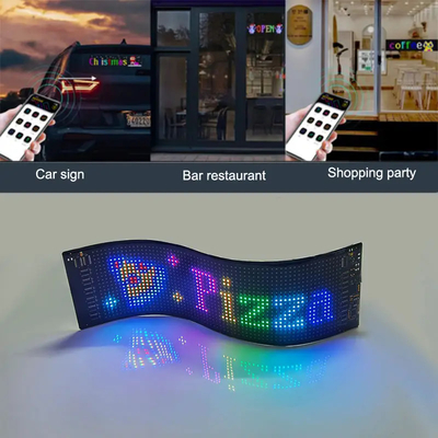 Quảng cáo Cuộn bảng hiệu xe ô tô LED điều khiển ứng dụng có thể lập trình ngoài trời đèn LED đầy màu sắc