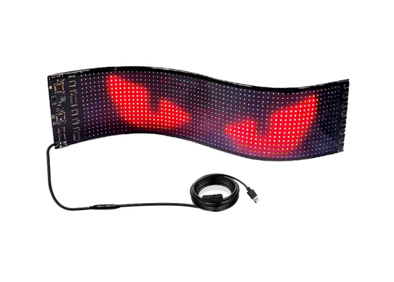 Truck Devil Eye màn hình LED đèn xe tải Đèn Đèn Động lực Đèn Đèn Đèn Smart Car Sticker Đường viền Đèn Đèn có thể lập trình cho kính chắn gió xe tải
