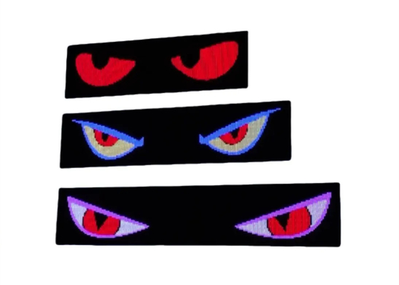 Truck Devil Eye màn hình LED đèn xe tải Đèn Đèn Động lực Đèn Đèn Đèn Smart Car Sticker Đường viền Đèn Đèn có thể lập trình cho kính chắn gió xe tải