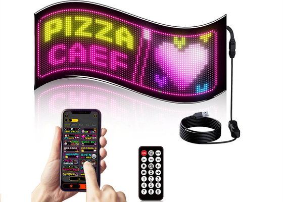 32 * 96 Lớp hai LED Quảng cáo biển báo Bảng xe linh hoạt Pixel có thể lập trình cuộn DIY Text Matrix Panel