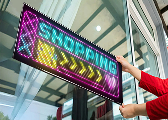 32 * 96 Lớp hai LED Quảng cáo biển báo Bảng xe linh hoạt Pixel có thể lập trình cuộn DIY Text Matrix Panel