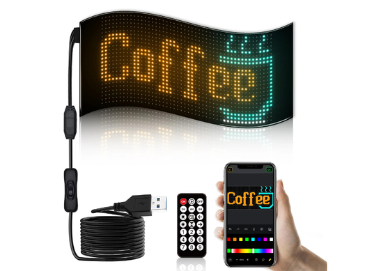 Màn hình chiếu sáng linh hoạt LED 24 * 48 APP Control Car Advertising Screen Ip65 Full Color High Definition Car Display