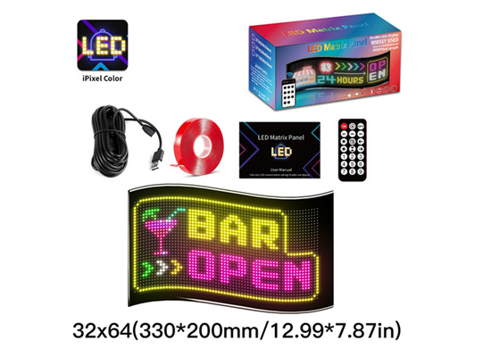 32 * 64 Xe Truack dẫn ma trận Pixel Panel Diy RGB Ứng dụng + điều khiển từ xa Đèn chỉ thị Devil Eye có thể lập trình