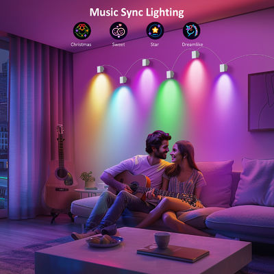 Điều khiển Bluetooth Địa chỉ RGBCW Smart Wall Sconces / Eave Đèn Cho Trang trí Giáng sinh