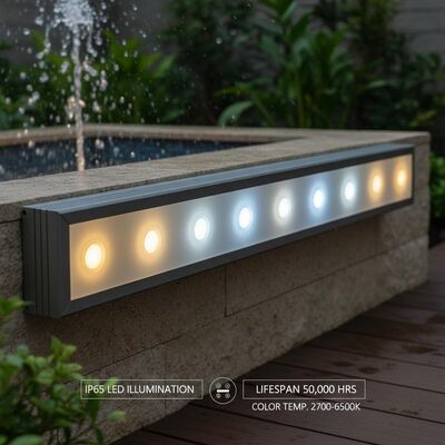 IP65 đèn chiếu sáng LED có tuổi thọ 50.000 giờ và phạm vi nhiệt độ màu rộng 2700 đến 6500K