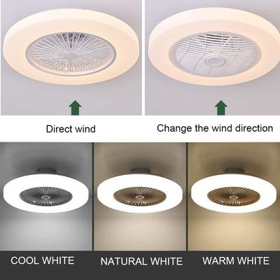 Điều khiển từ xa / Điều khiển ứng dụng Quạt trần 40W có đèn LED cho phòng khách và phòng ngủ